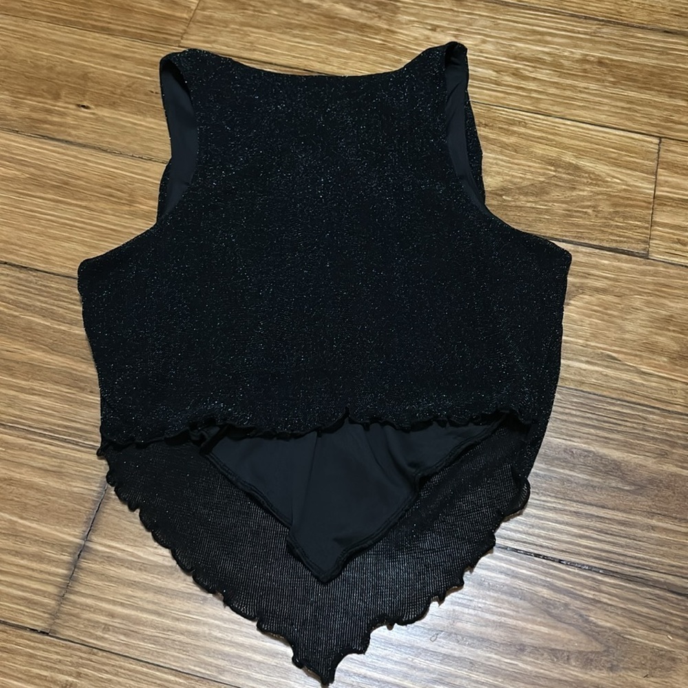 Princess Polly size 6 Sparkle Top in Black - Picture 3 of 4